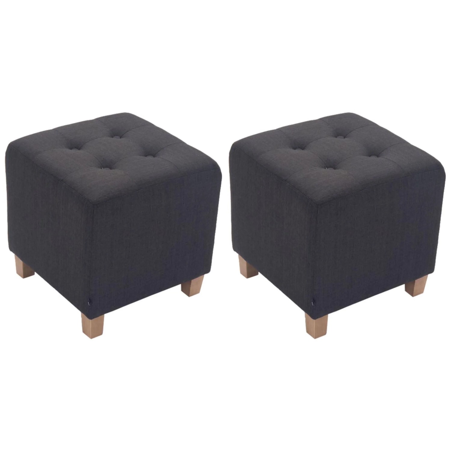 CLP 2er Set Sitzhocker Pharao Dunkelgrau