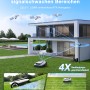 Ecovacs Goat O800 RTK Mähroboter ohne Begrenzungskabel im Einsatz mit RTK Navigation.