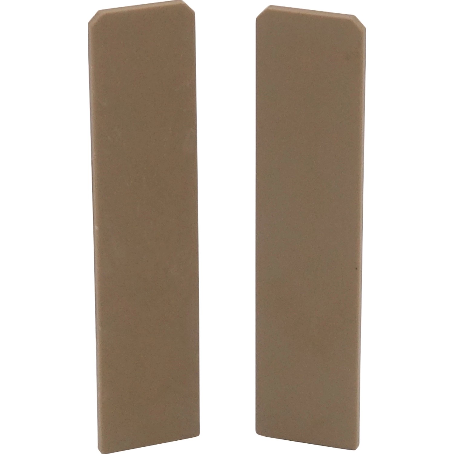 Zwei silberne Endkappen Cubica 60 SB für Laminat & Parkett.