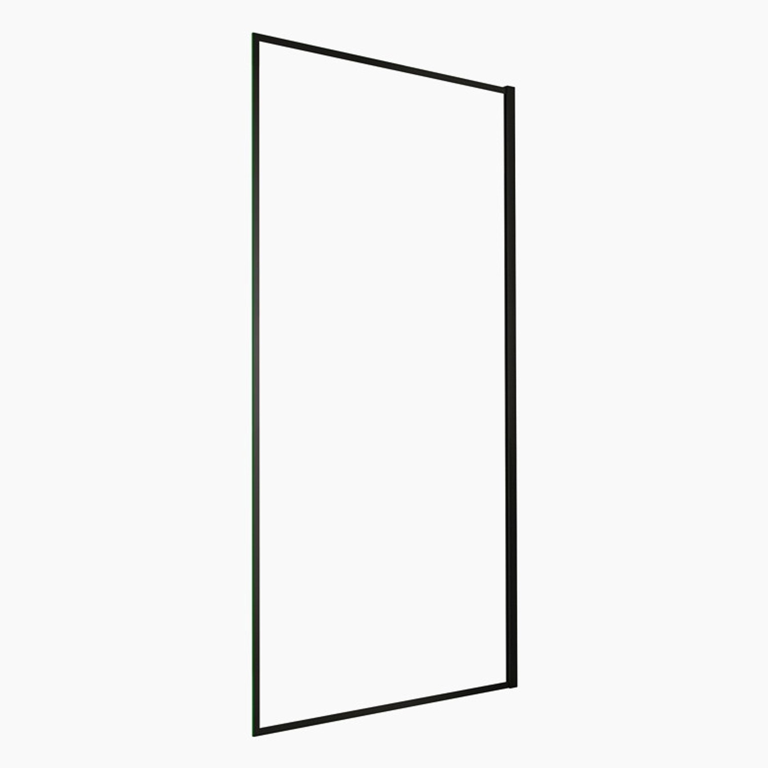 Duschparadies 120 x 200cm Walk in Duschabtrennung 8mm Nano Glas Schwarzrahm günstig online kaufen