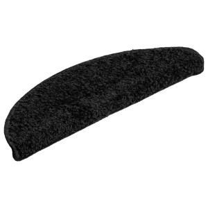 vidaXL Stufenmatten 30 Stk 56x17x3 cm Schwarz Halbrund 3365800