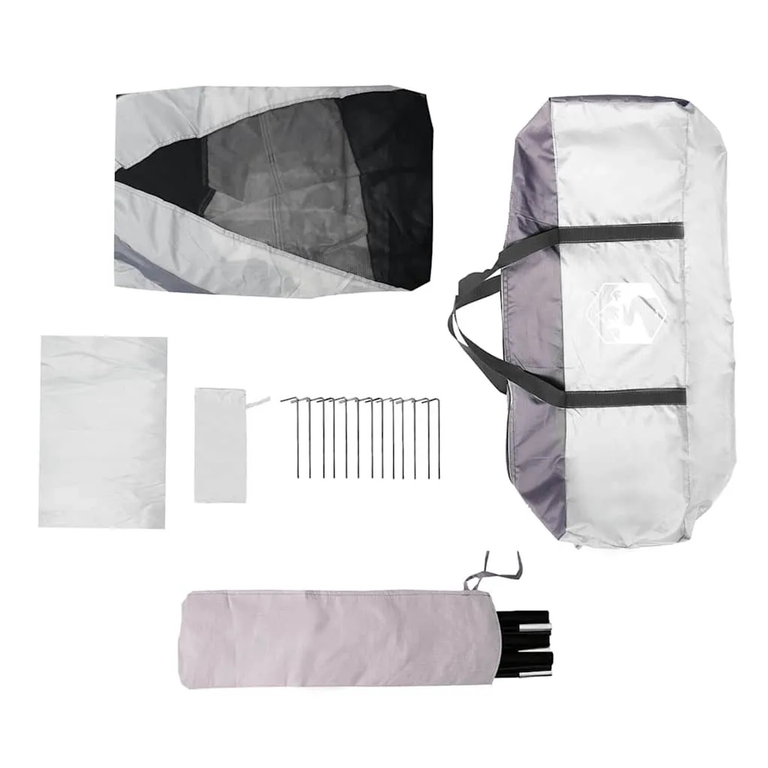 vidaXL Poolzelt mit Abnehmbarem Überzelt Netzwänden Grau 512x458cm 4100627_12
