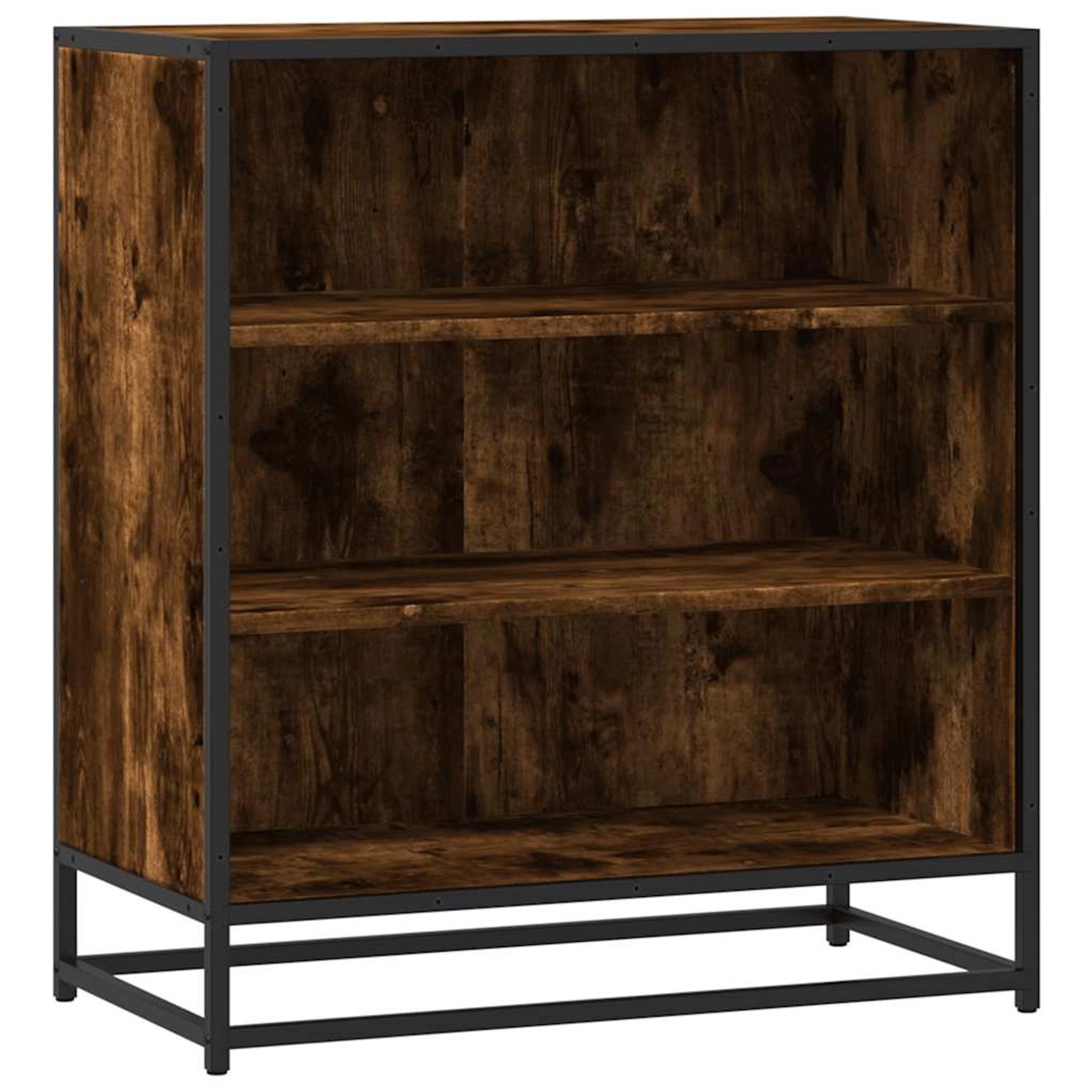 vidaXL Sideboard Räuchereiche 68x35x76 cm Holzwerkstoff und Metall 848976 günstig online kaufen