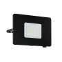Schwarzer LED-Wandstrahler Faedo3 von Eglo, 50W, für den Außenbereich.