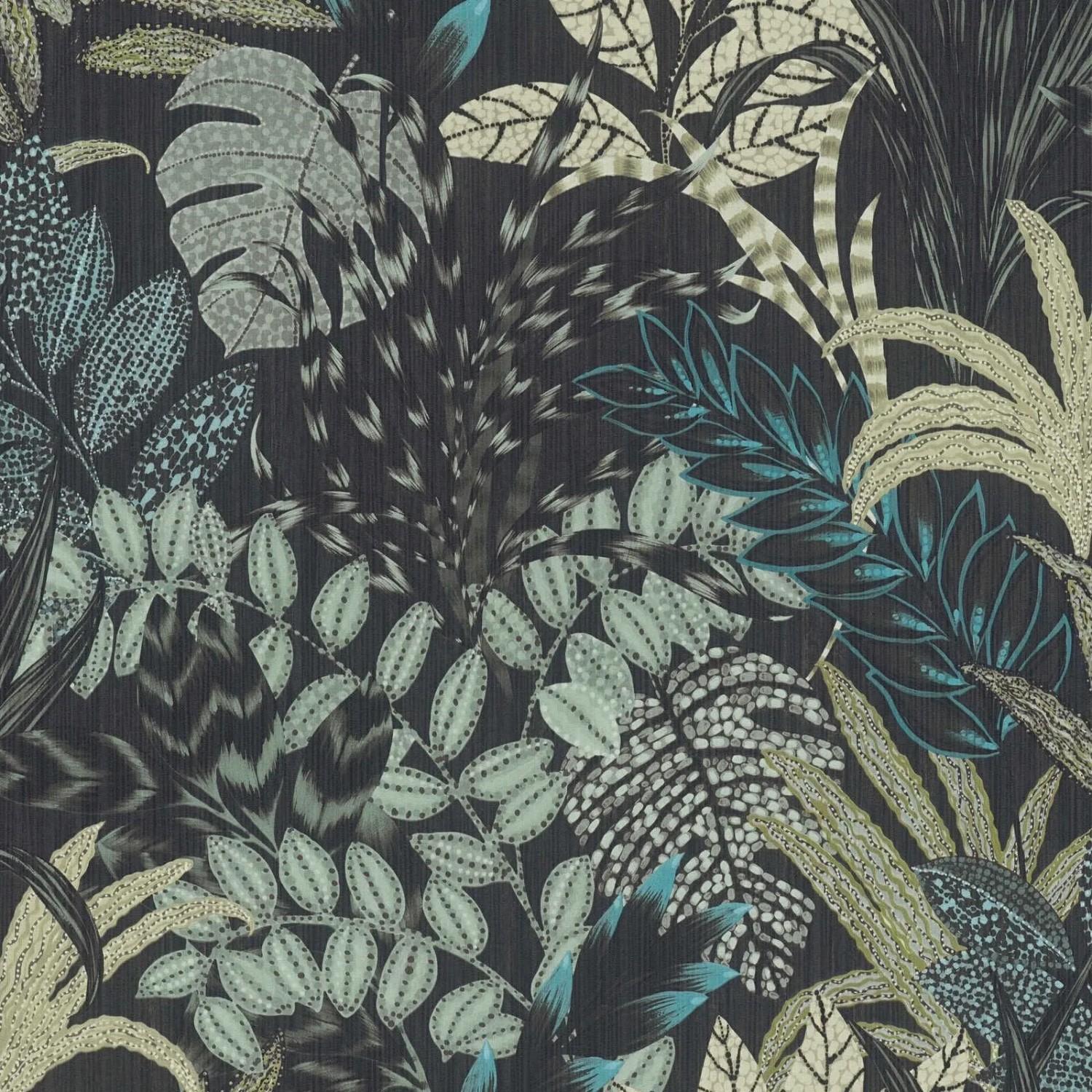 Tadessi Tapete Floral M1-No.609 Vliestapete in Schwarz