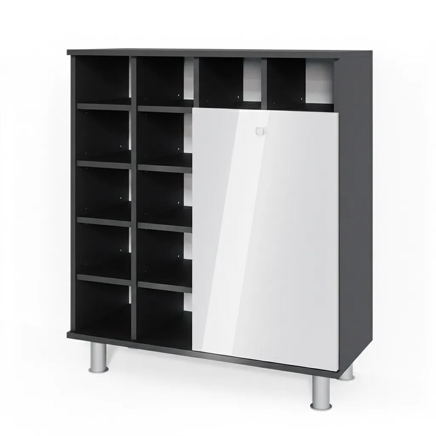 Vicco Badschrank Fynn Weiß Hochglanz 78 x 92