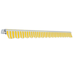 vidaXL Gelenkarmmarkise, 400 cm, gelb/weiß gestreift für Terrasse & Garten.