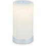 Brilo Akku-Tischleuchte Lama, chrom-matt, 3W. Dekoleuchte mit warmweißem Licht und Touchdimmer.