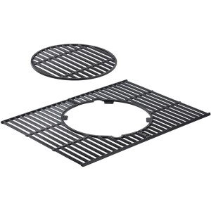 Rösle Grillrost Vario+ für Videro G3, emailliertes Gusseisen, quadratisch und rund.