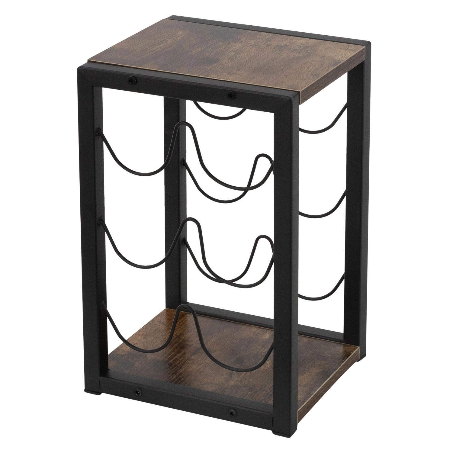 ML-Design Weinregal für 6 Flaschen 24x21x37,5 cm Freistehendes aus Holz Met günstig online kaufen