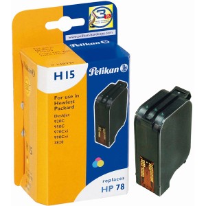 Pelikan Tintenpatrone H15 Color für HP Drucker, Bürobedarf.