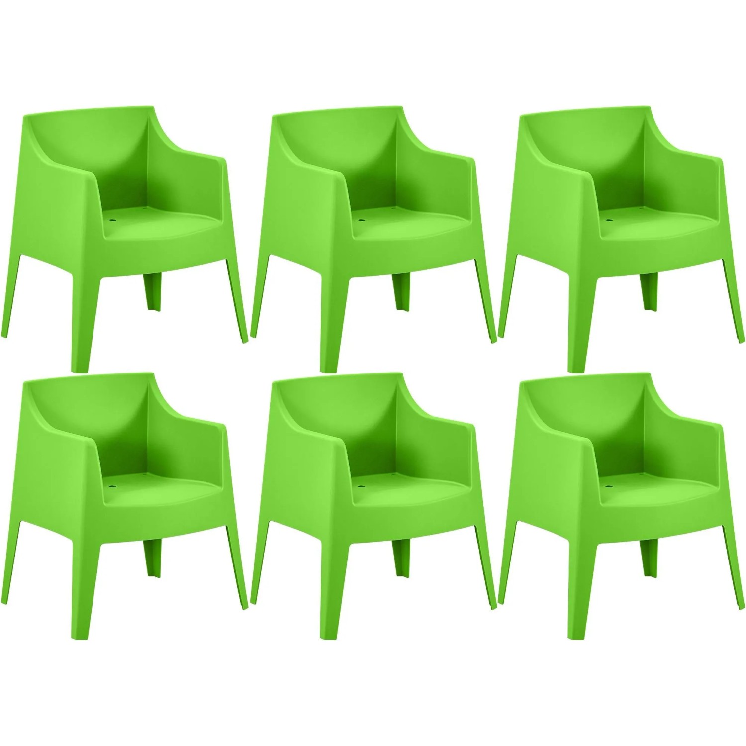 CLP 6er Set Gartenstühle Bartal Grün