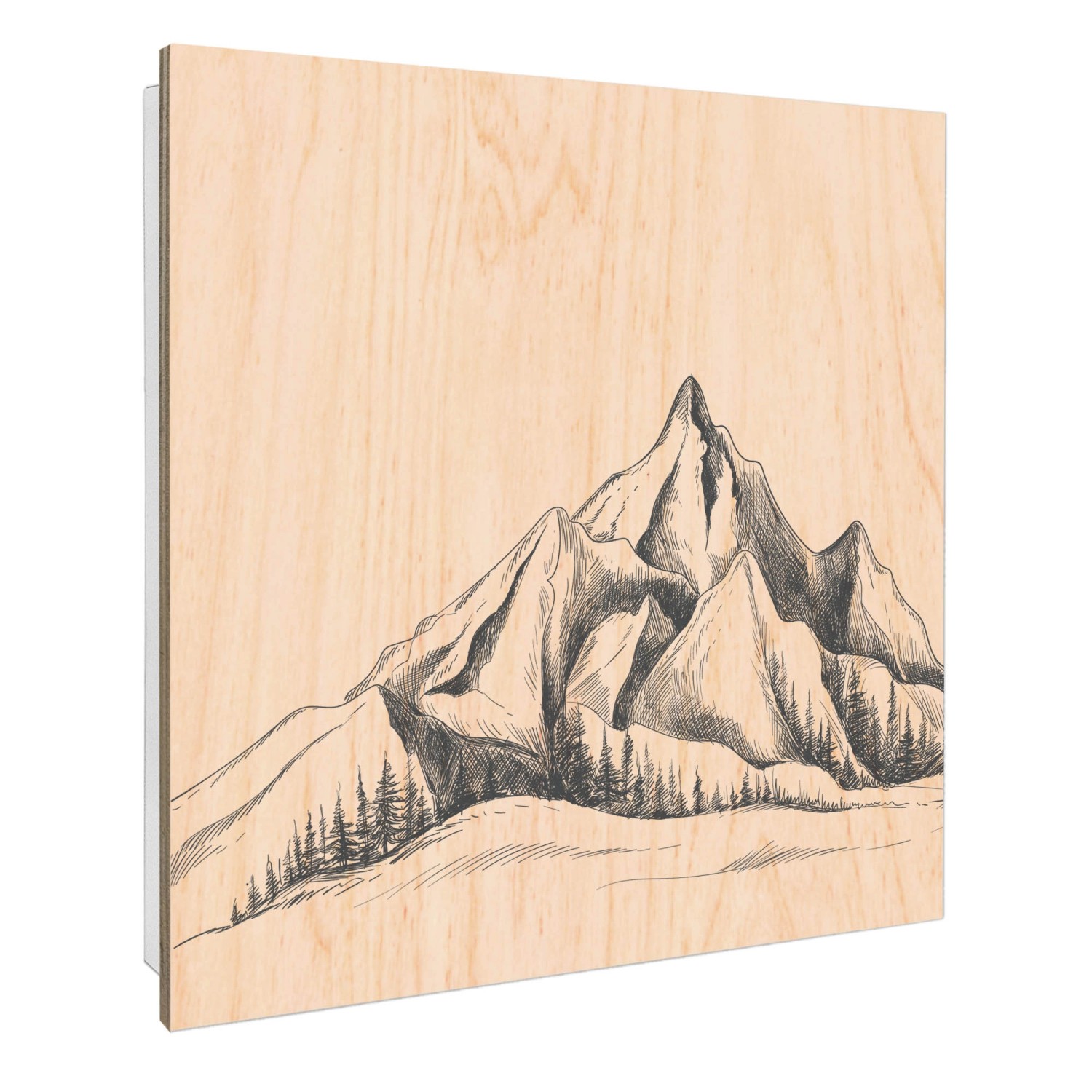 Banjado Schlüsselkasten mit Holzfront 30x30cm Weiß Scharnier Links 50 Haken günstig online kaufen