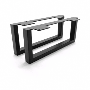2er Set HEVVA Möbelfüße GRAZ, 15 cm hoch, 35 cm tief, schwarz, für Möbelbau und DIY Projekte.