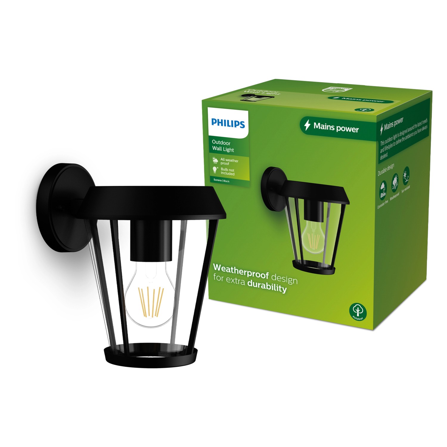 Philips Wandleuchte Sunera Schwarz