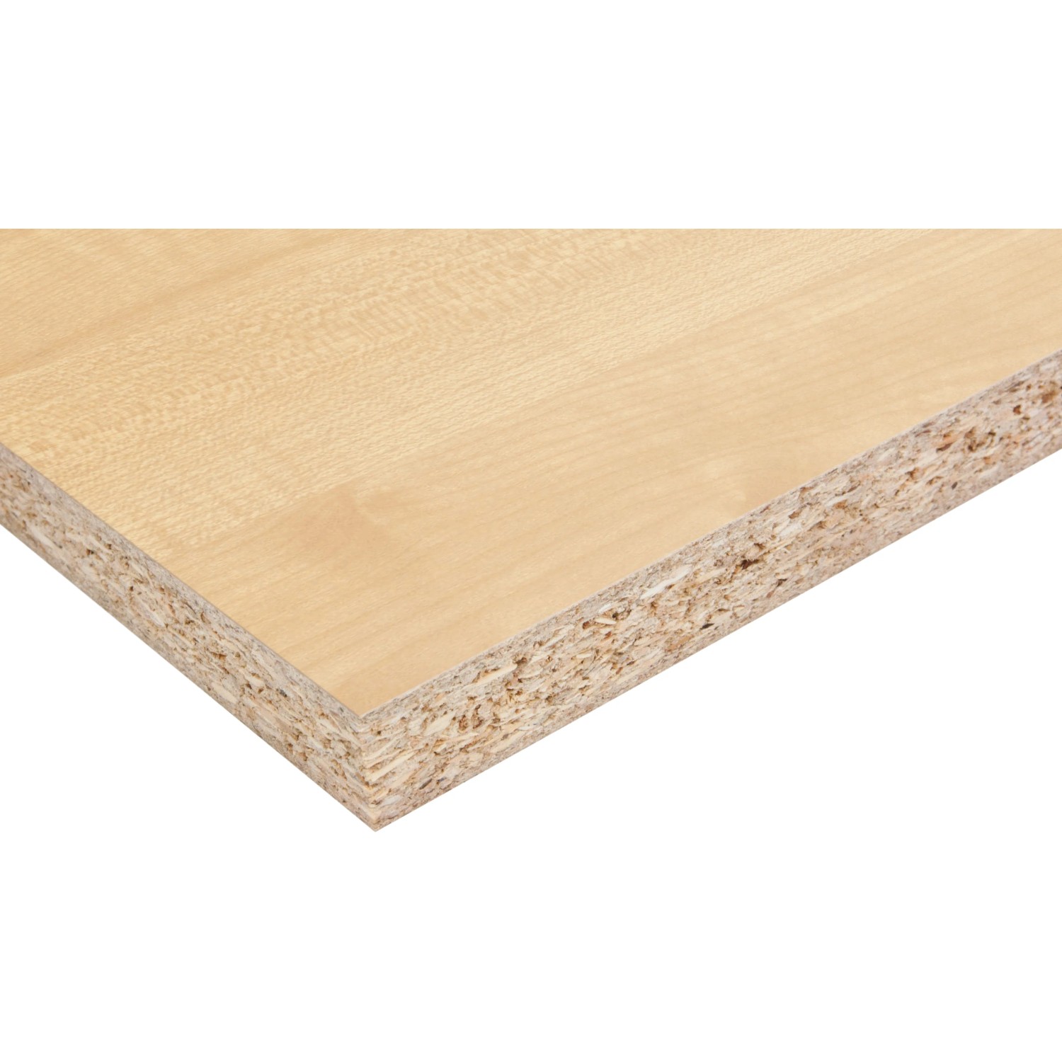 Dekorspanplatte Ahorn, 280x207x1,9 cm, für Möbel- und Innenausbau.