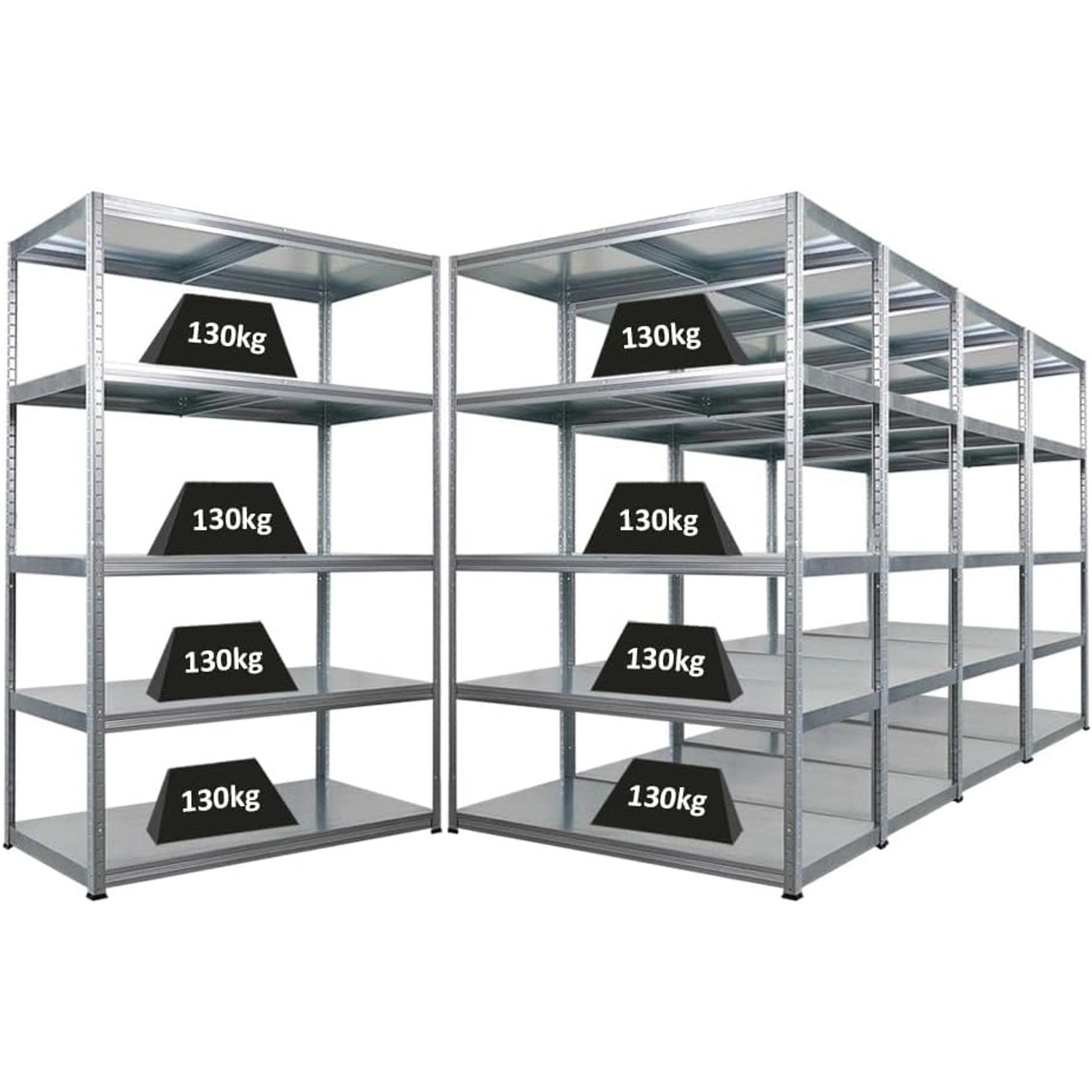 PROREGAL Mega Deal 5x Schwerlastregal Steel Eagle HxBxT 180x120x60cm Fachla günstig online kaufen