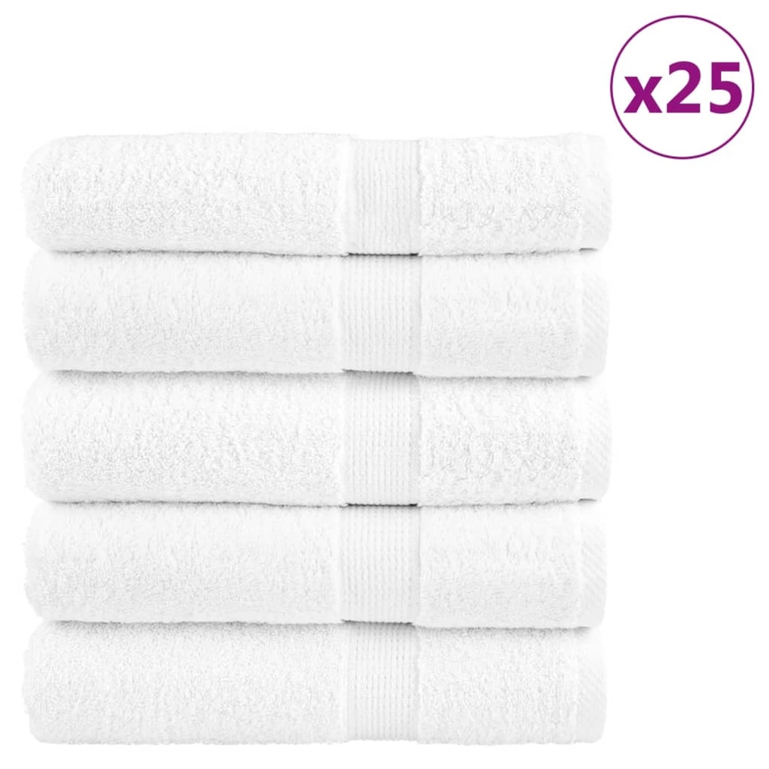 Thumbnail - vidaXL Premium-Duschtücher 25 Stk 70x140 cm 600 g/m2 100% Baumwolle