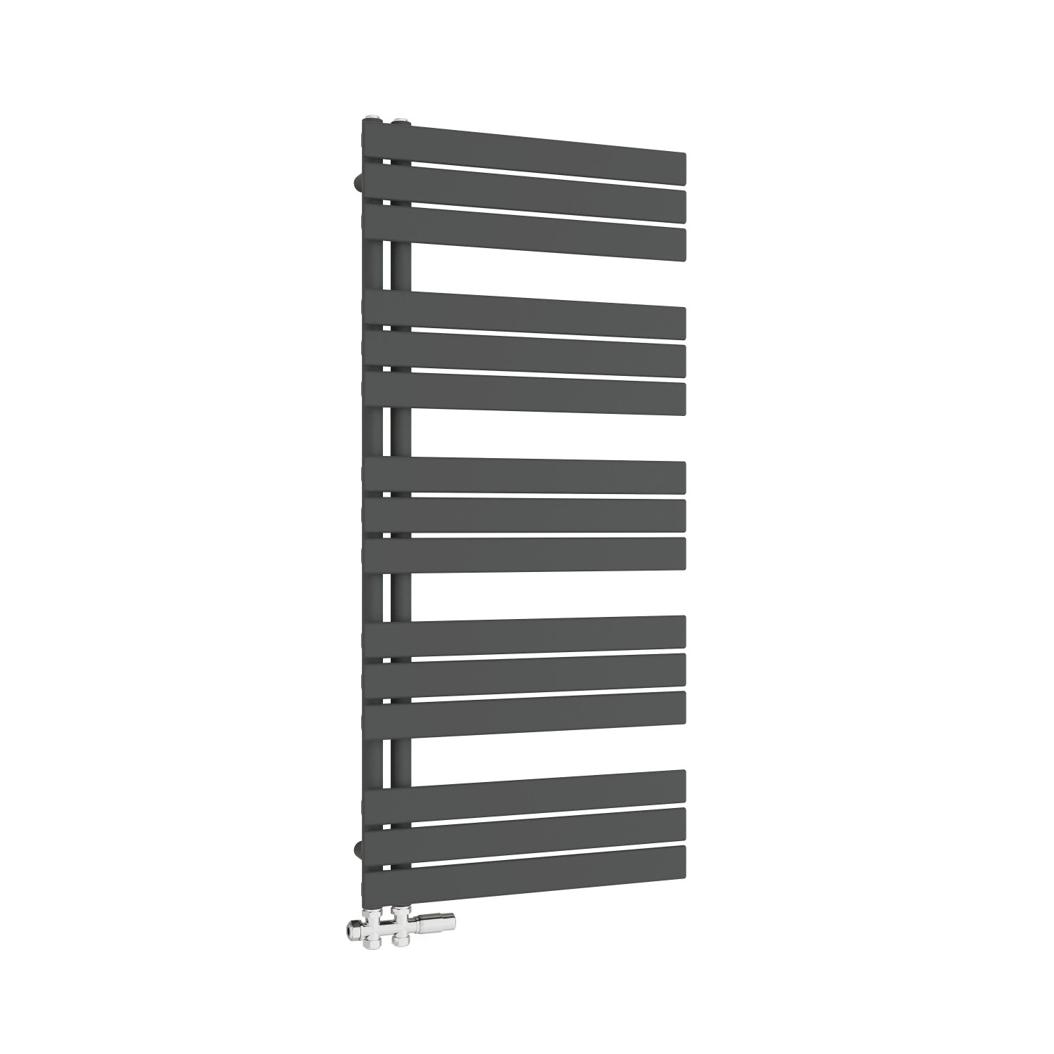 Duschparadies Badheizkörper Handtuchwärmer 132x60cm 886W Anthrazit Handtuchtrockner mit Seitenanschluss