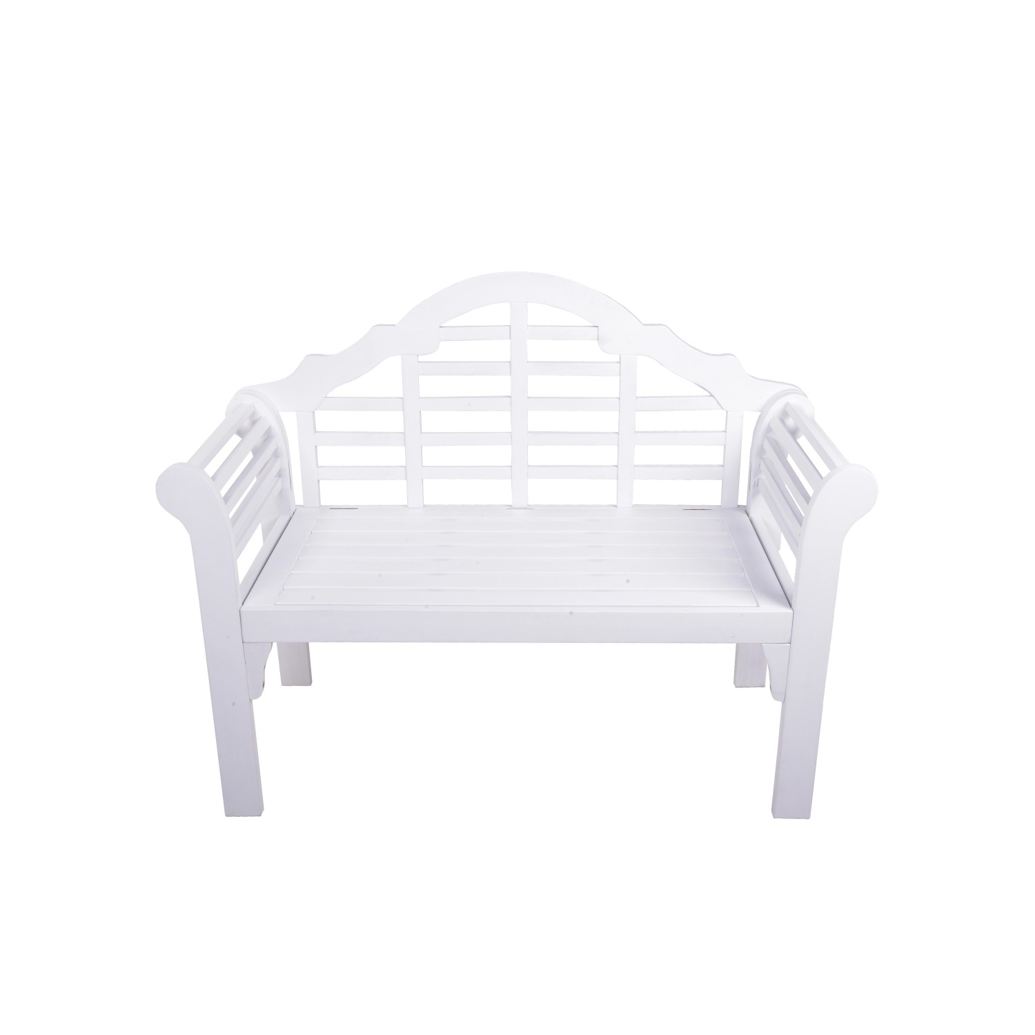 Garden Pleasure Gartenbank Pattaya 44 cm x 98 cm x 51 cm Weiß FSC®