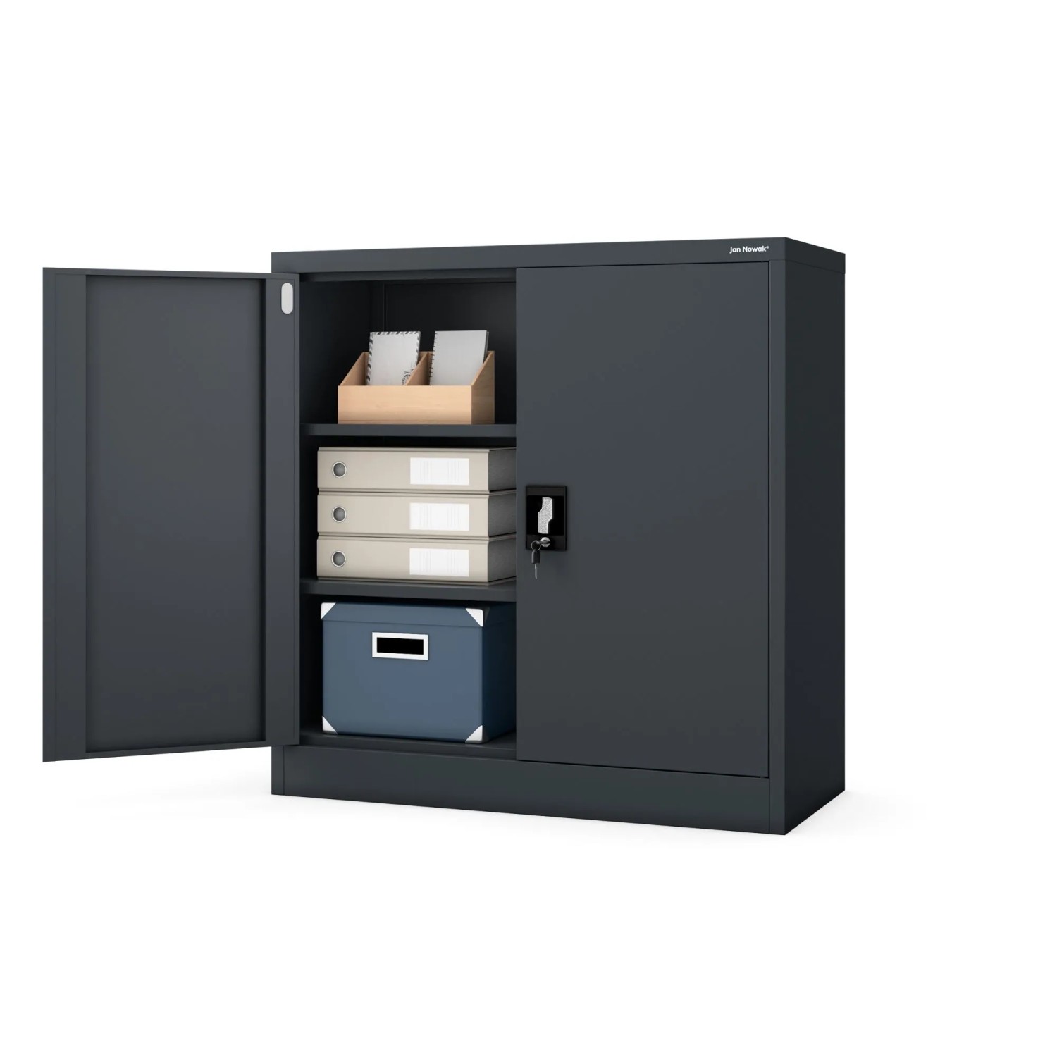 Jan Nowak Metallschrank Klein BEATA 93 x 90 x 40 cm Anthrazit_2