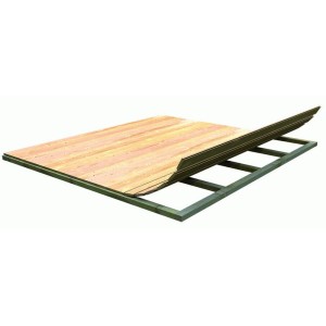 Fußboden für Gartenhaus Sorpesee 1 aus 19 mm Massivholz mit Unterkonstruktion.