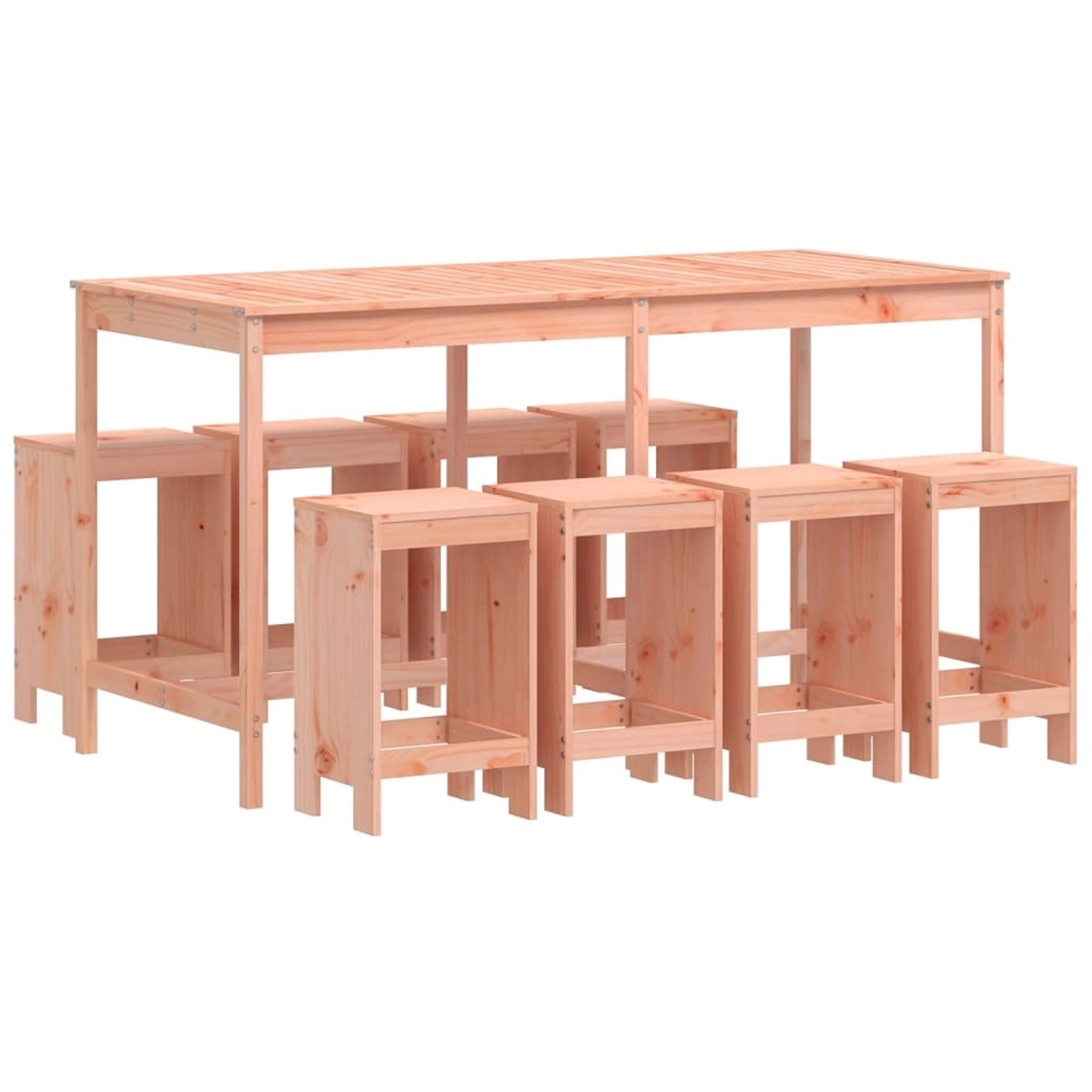 vidaXL 9-tlg Gartenbar-Set Massivholz Douglasie Modell 3