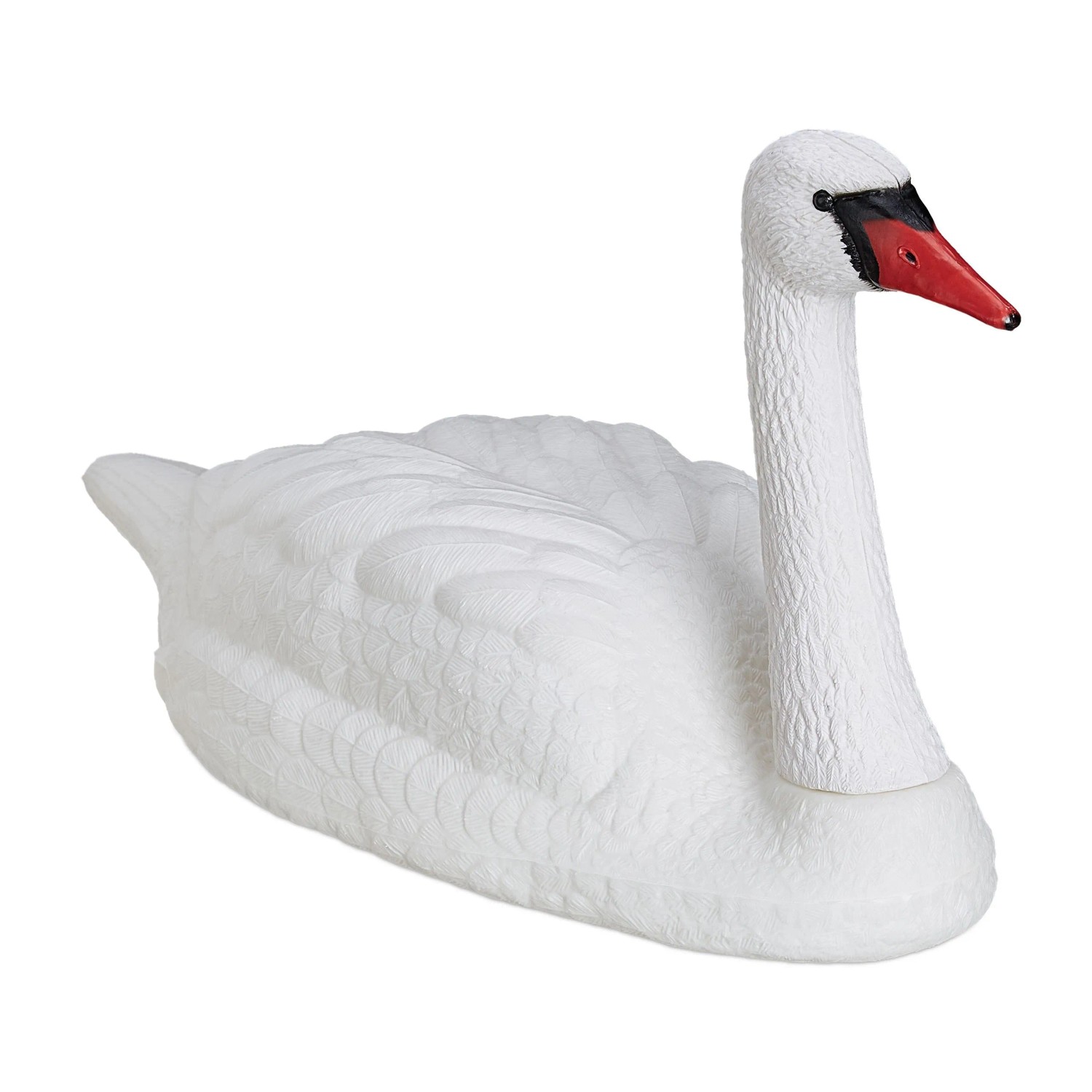 Relaxdays Gartendeko Schwan Kunststoff Weiß Wetterfest Schwimmend 42,5 cm x 81 cm x 34 cm 1,2 kg