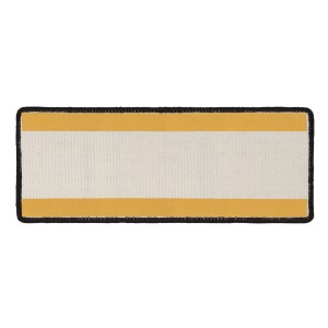 Rechteckige, schwarze Karat Stufenmatte aus Sisal mit Klebestreifen, Pure Nature.