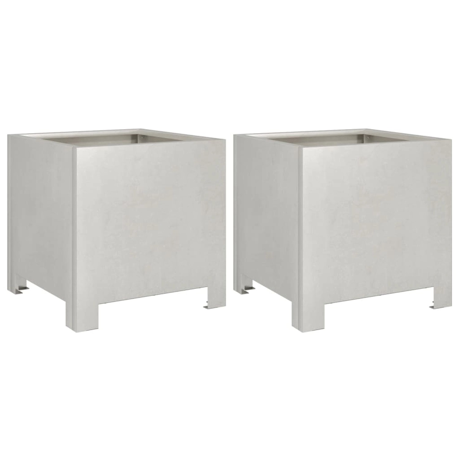 vidaXL Pflanzkübel 2 Stk 30x30x30 cm Edelstahl 851194 günstig online kaufen