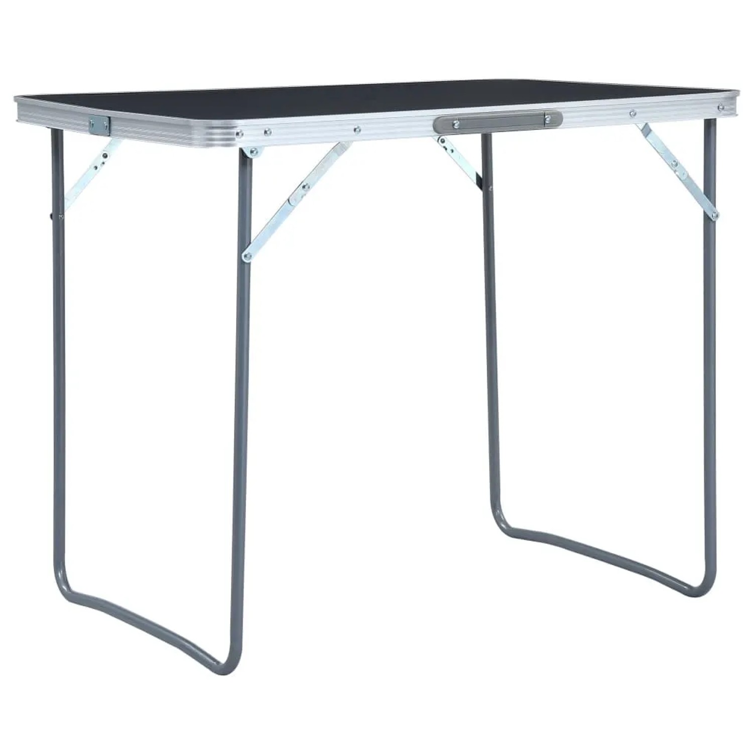 vidaXL Campingtisch mit Metallgestell Klappbar 80x60 cm Grau 48171