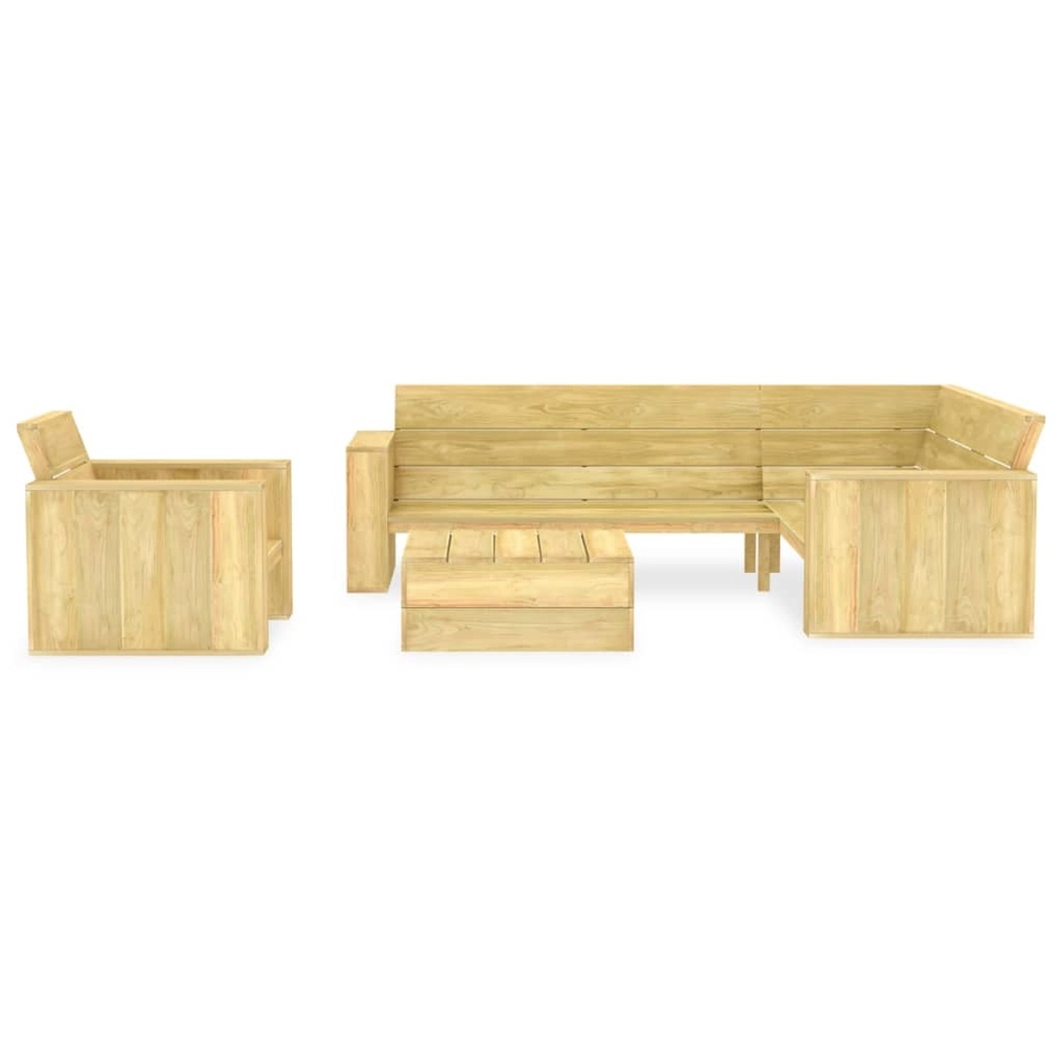 Thumbnail - vidaXL 3-tlg Garten-Lounge-Set Kiefernholz Imprägniert Modell 1