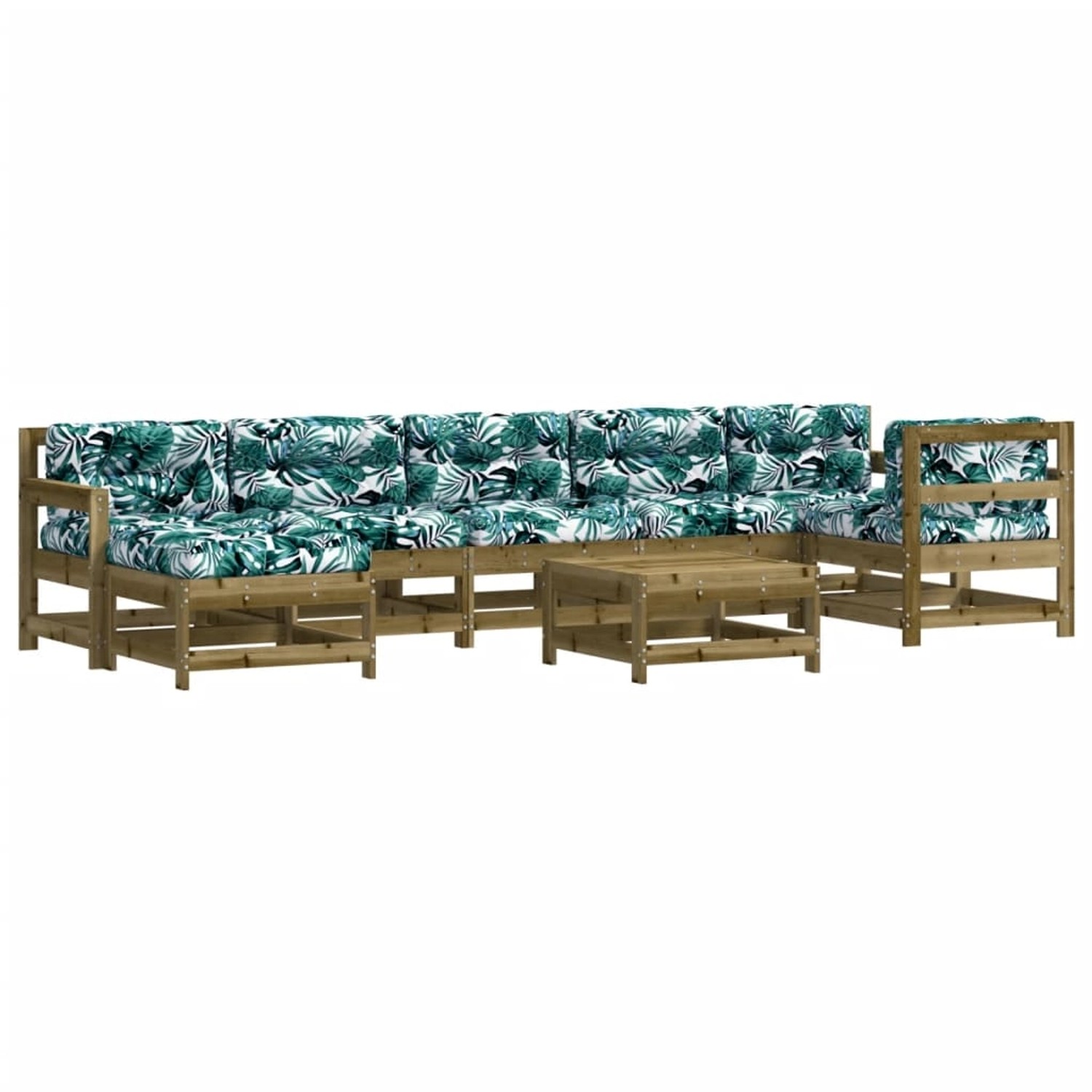 vidaXL 8-Tlg Garten-Lounge-Set mit Kissen Imprägniertes Kiefernholz 3185891 günstig online kaufen