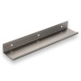 SOTECH Griffleiste Searl, 70mm, aus gebürstetem Aluminium in Edelstahloptik, mit drei Bohrlöchern für Möbel.