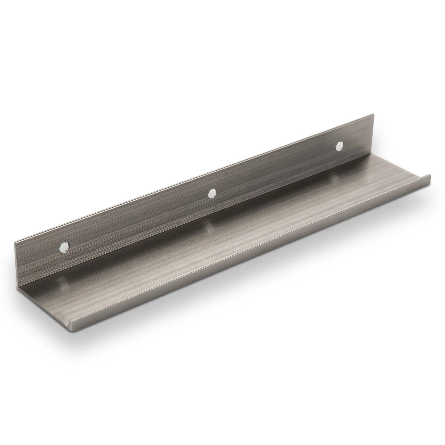 SOTECH Griffleiste Searl, 70mm, aus gebürstetem Aluminium in Edelstahloptik, mit drei Bohrlöchern für Möbel.