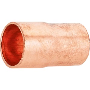 Kupfer Löt-Absatznippel, Durchmesser 15 mm auf 12 mm, für Lötfittings.