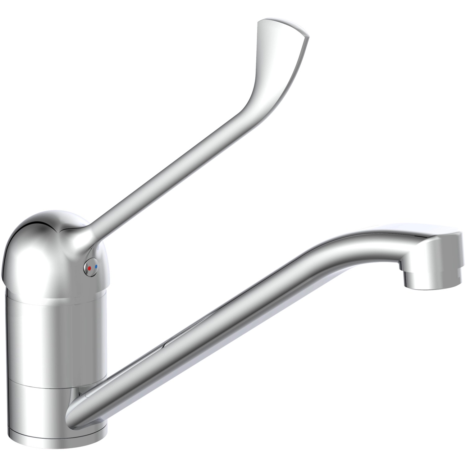 Verchromte Schütte Küchenarmatur Vital, Einhebelmischer für Spültisch mit ergonomischem Griff.