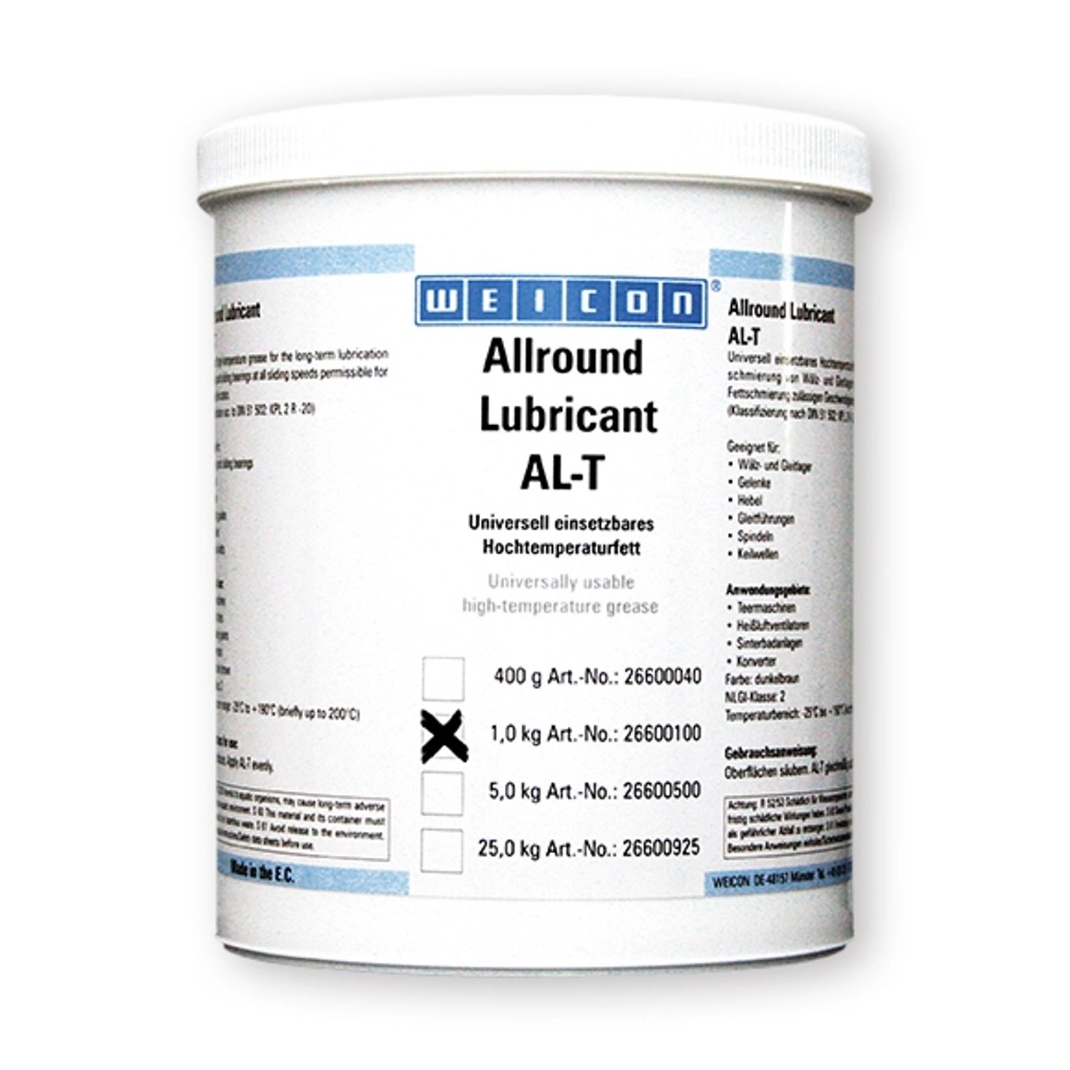 WEICON Allround-Lubricant 1 kg AL-T 1000, Hochtemperaturfett