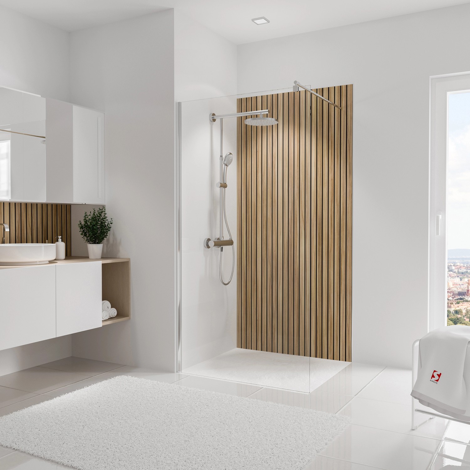 Schulte Duschrückwand DecoDesign Dekor Japandi 210 cm x 100 cm