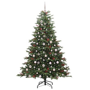 vidaXL Künstlicher Weihnachtsbaum mit 300 LEDs mit Ständer Grün 210 cm 3395561