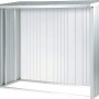 Biohort Rückwand für WoodStock 230, silber-metallic, passend für WoodStock Gerätehäuser.