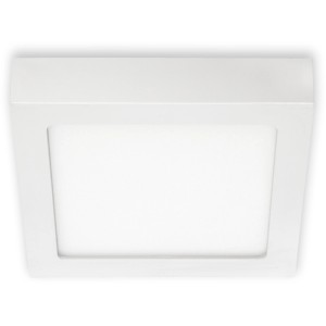 Weiße, eckige Briloner LED Deckenleuchte/Wandleuchte Fire, 12W für Innenräume.