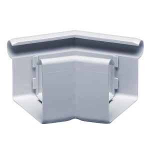 Inefa Rinnenwinkel 135 Grad Außeneck, NW 68 Kastenrinne, PVC Grau.