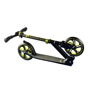 Muuwmi Tretroller Pro, New Lime: Aluminium Scooter mit ABEC 7 Kugellager, höhenverstellbar und GS-geprüft.