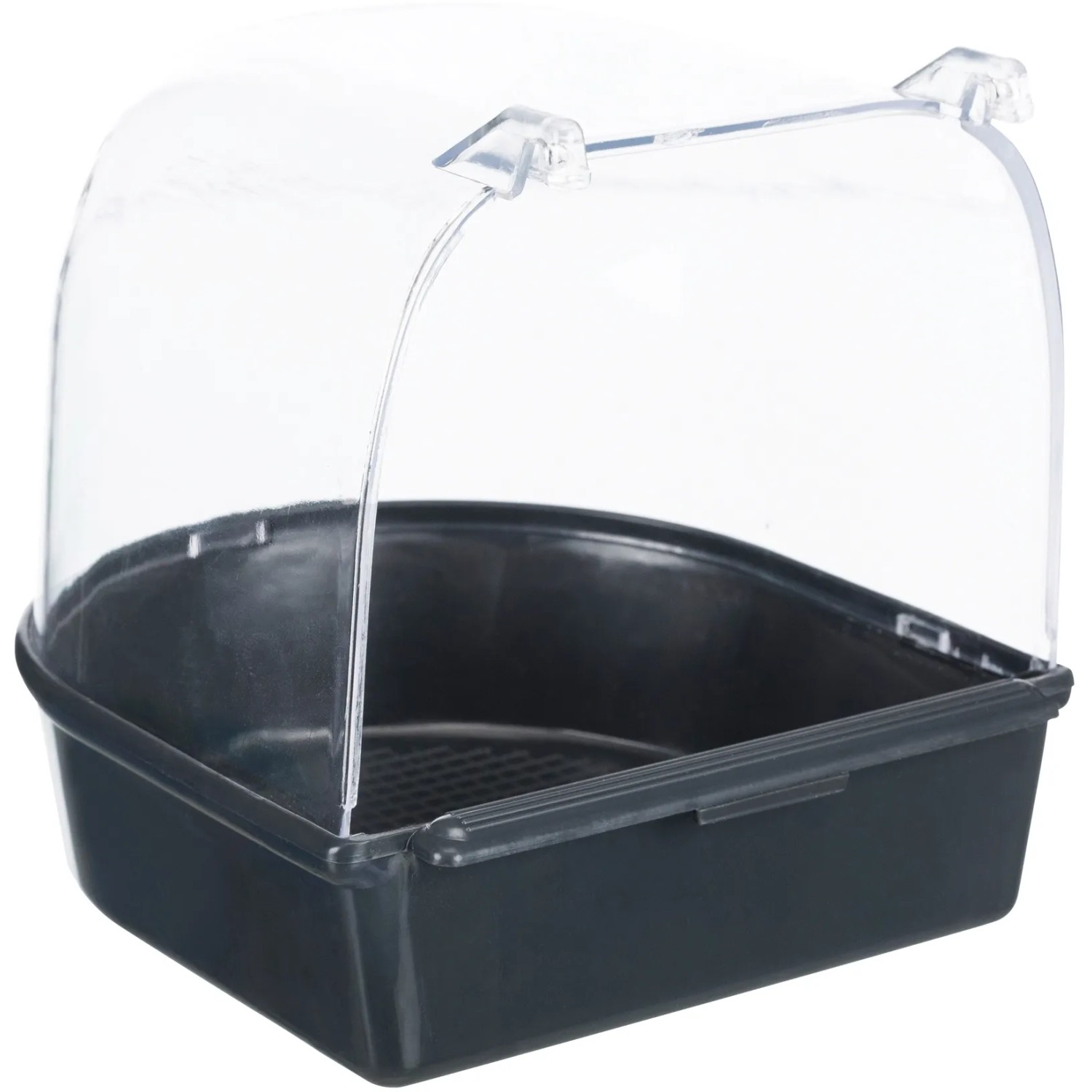 Trixie Badehaus, halbrunde Vogelbadewanne aus Kunststoff zum Einhängen in den Vogelkäfig.