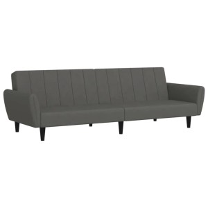 vidaXL Schlafsofa 2-Sitzer Dunkelgrau Samt 375859