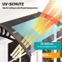 Outsunny Haustür Vordach aus Polycarbonat, schwarz, 100x75x23cm, schützt vor UV-Strahlung und Witterung.