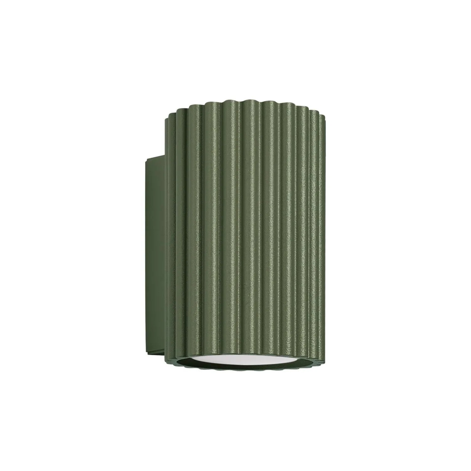 Licht-Erlebnisse Wandlampe Innen Olivgrün 10 CM Hoch GU10 Modern Aluminium