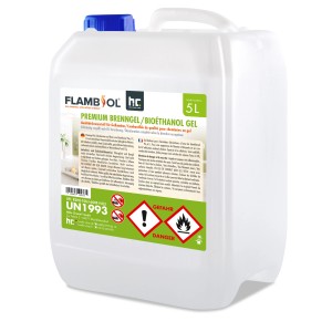 5L Kanister Flambiol Premium Brenngel/Bioethanol Gel für Kamine & Öfen.