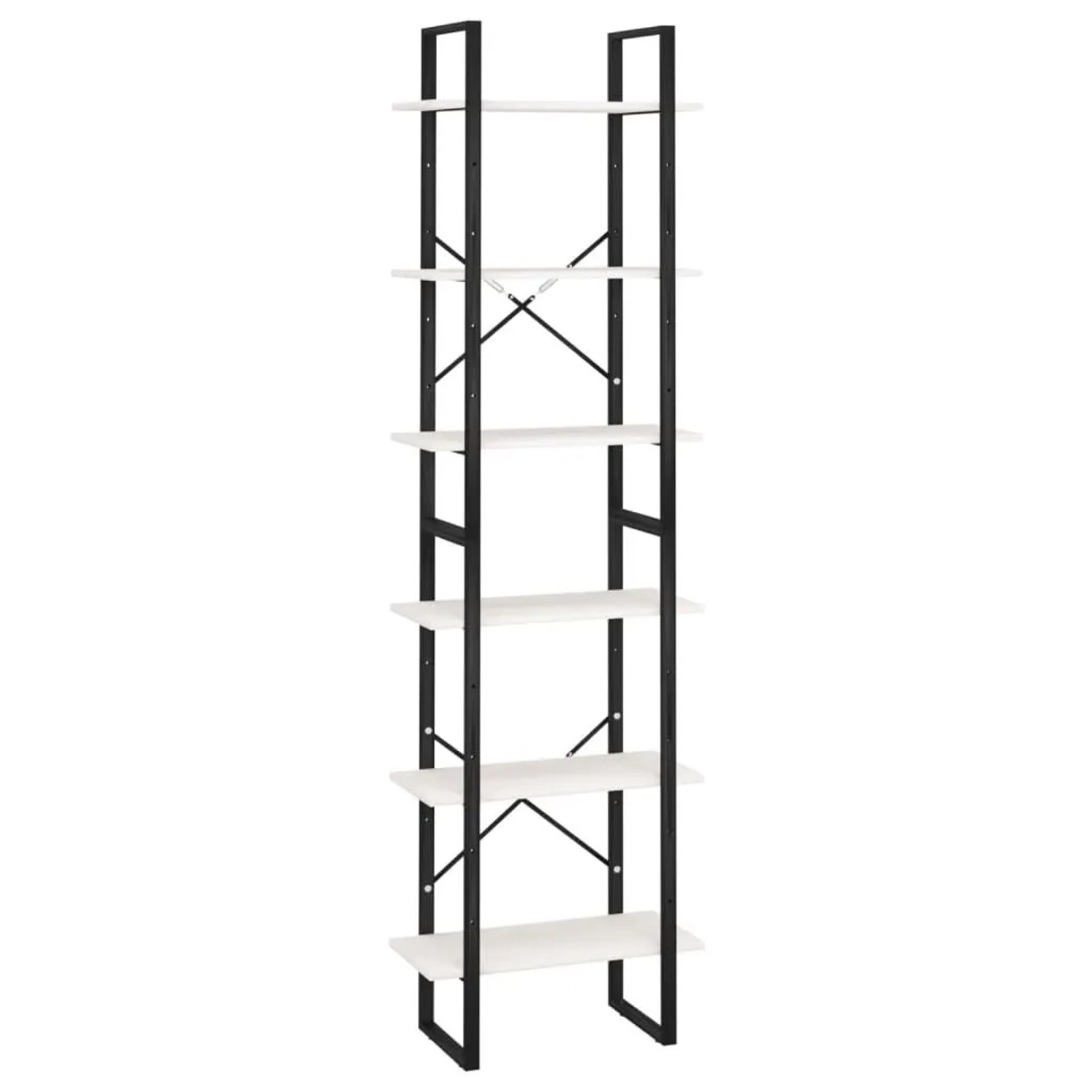 vidaXL Lagerregal Weiß 60x30x210 cm Massivholz Kiefer 806523